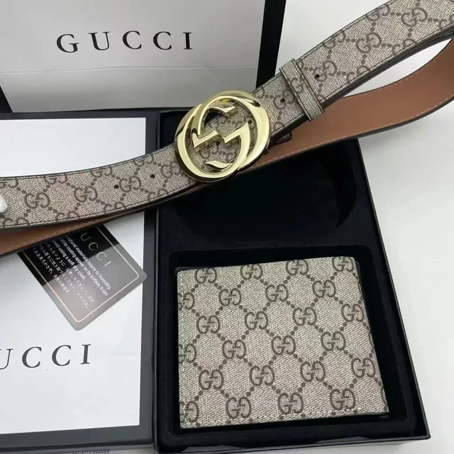 Gucci GG Marmont Belt Oyster GG Supreme
