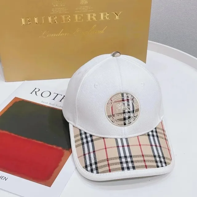 Burberry Baseball Cap Check Print Patch