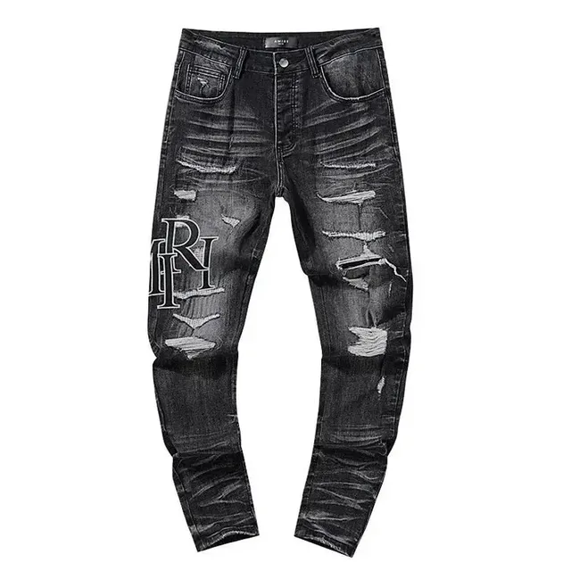 Amiri Distressed Jeans RI Logo