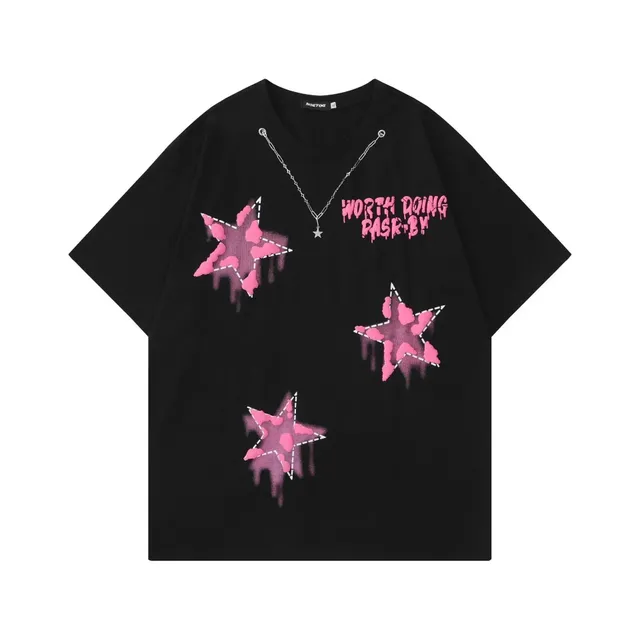Noeyog Graphic Tee Dripping Stars