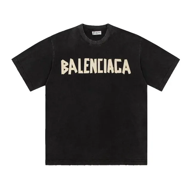 Balenciaga Logo T-Shirt Acid Wash