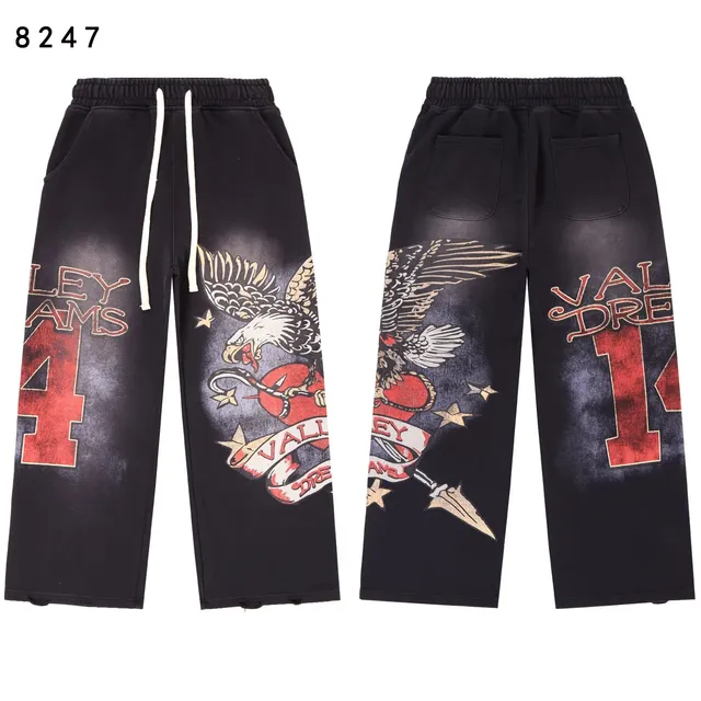 Valentino Printed Sweatpants Eagle and Banner Graphic