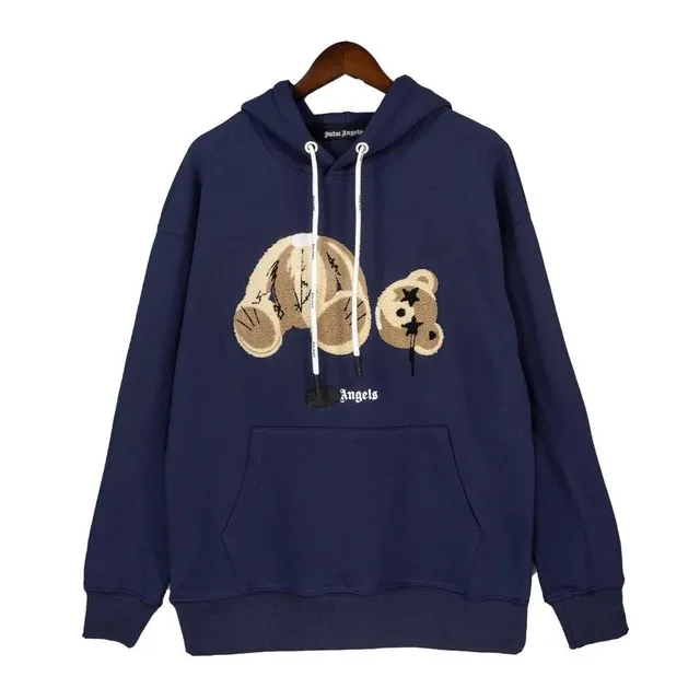 Palm Angels Hoodie Bear Embroidery