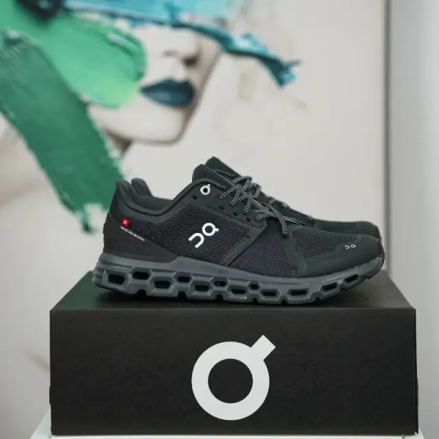 On Cloudmonster Black Grey
