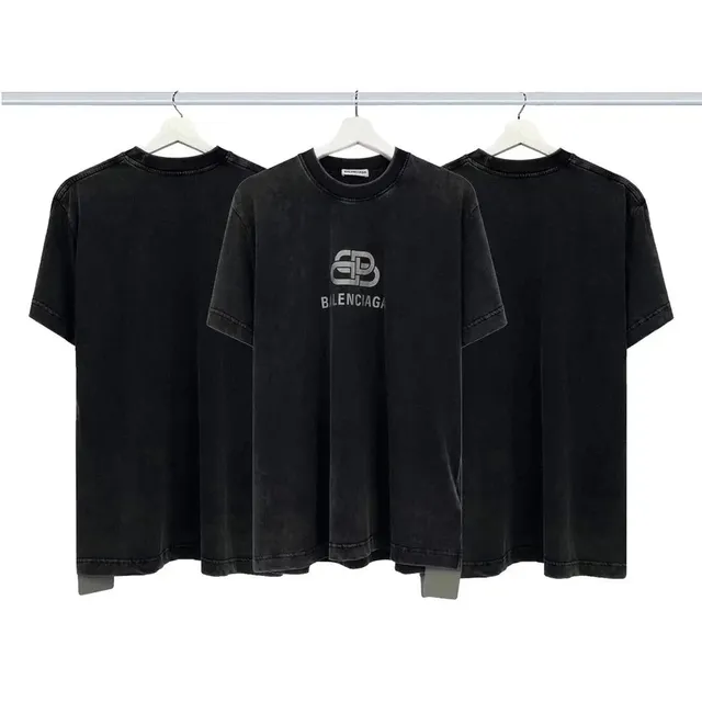 Balenciaga Logo T-Shirt Washed Black