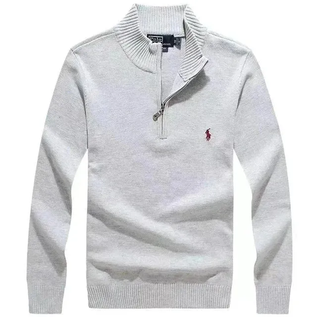 Polo Ralph Lauren Quarter-Zip Sweater Heather Grey