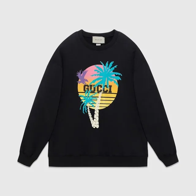 Gucci Crewneck Sweatshirt Palm Tree Sunset Print