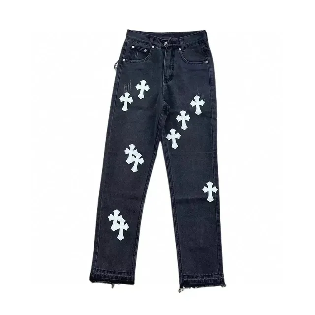 Chrome Hearts Jeans Cross Print