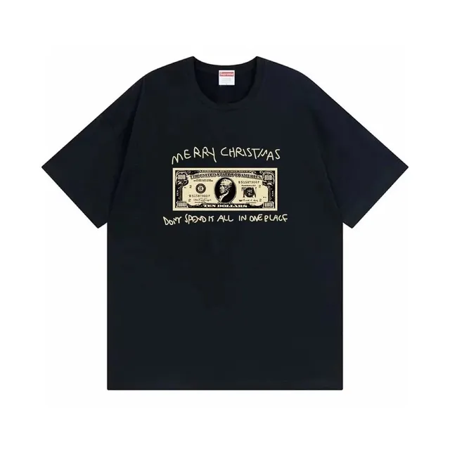 Supreme T-Shirt Merry Christmas Dollar Bill