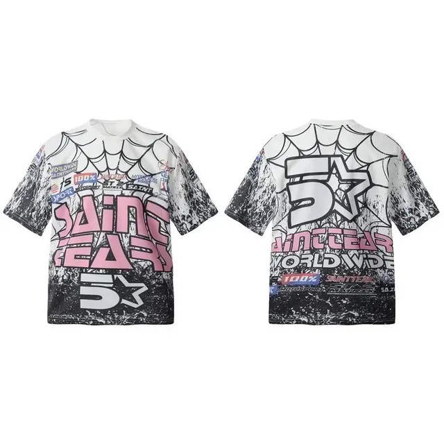 5MC2 Graphic Tee Spiderweb Print
