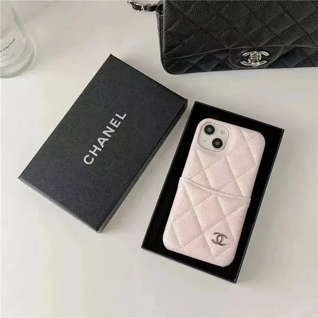 Chanel Phone Case Quilted Leather with CC Logo