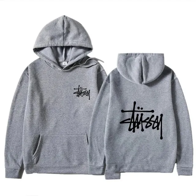 Stüssy Classic Hoodie Heather Grey