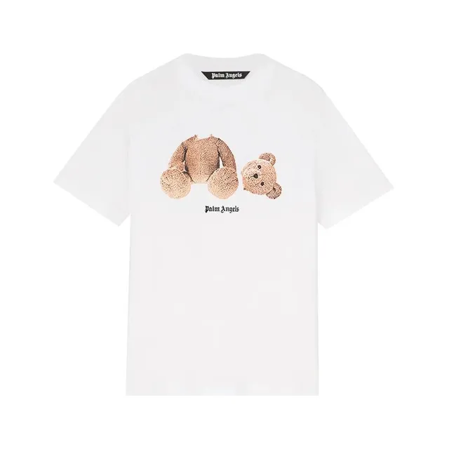 Palm Angels Teddy Bear Graphic Tee Brown Bear Print