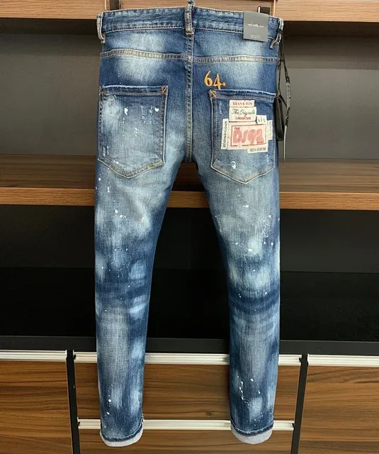Dsquared2 Skinny Jeans Distressed Paint-Splatter