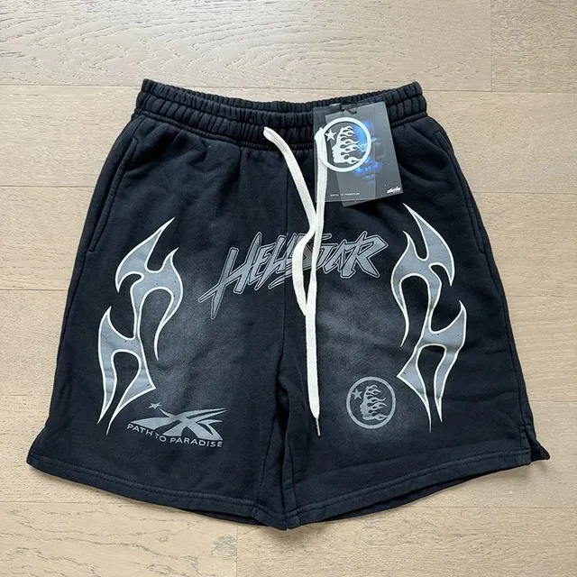 Hellstar Flame Graphic Shorts Path to Paradise Collab