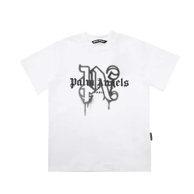 Palm Angels Graphic Tee Spray Paint Logo
