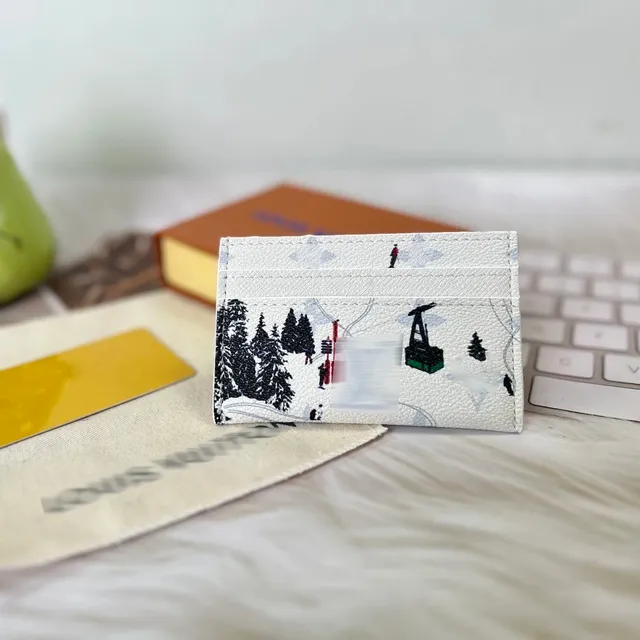 Louis Vuitton Card Holder Ski Print