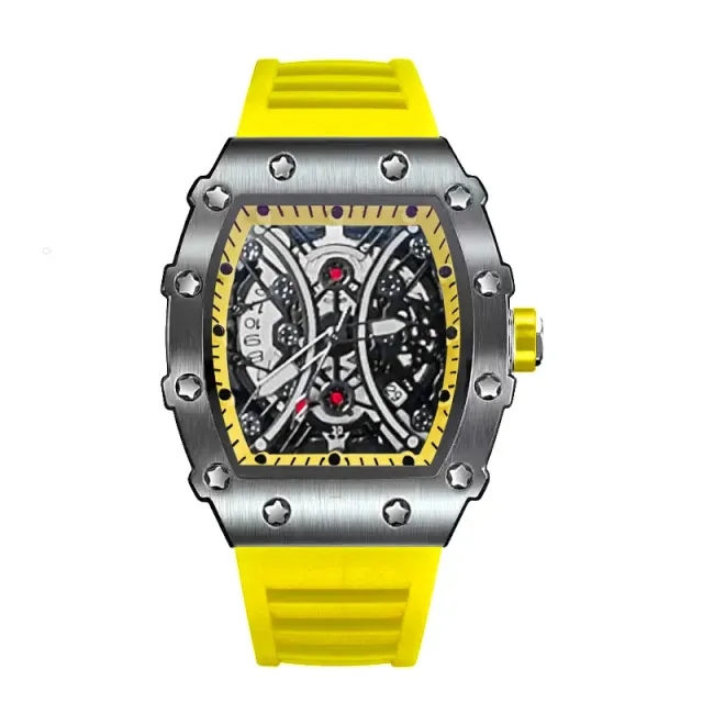Richard Mille RM 011 Skeleton Dial with Yellow Rubber Strap