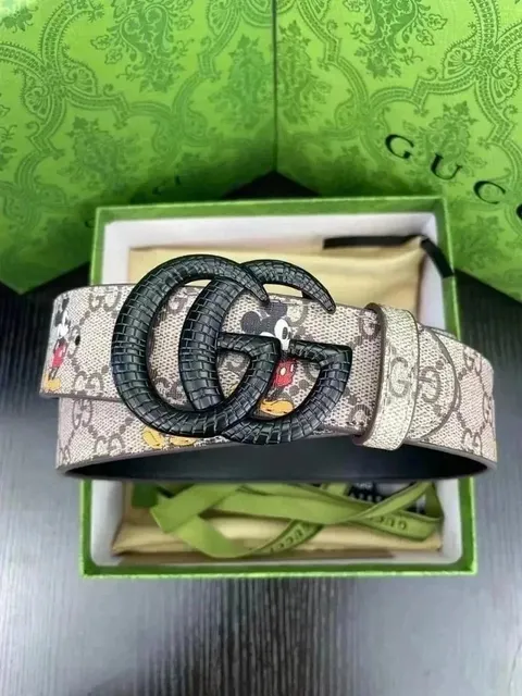 Gucci × Disney Horsebit 1955 Belt Mickey Mouse GG Supreme