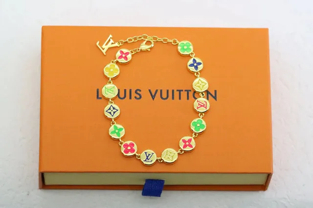 Louis Vuitton Multicolor Flower Bracelet Enamel Monogram