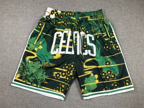NBA Celtics Basketball Shorts Floral Print