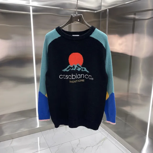Casablanca Montagne Sweater Sunset Mountain Graphic