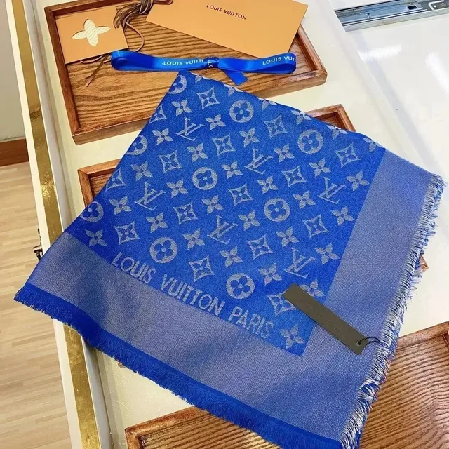 Louis Vuitton Monogram Shawl Blue