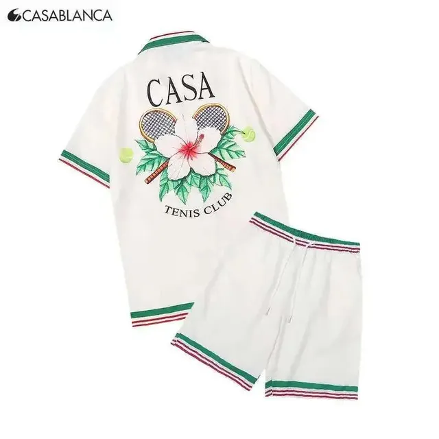 Casablanca Tennis Club Set Hibiscus Print