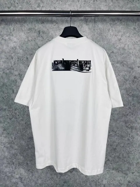 Balenciaga T-Shirt Distorted Logo Print