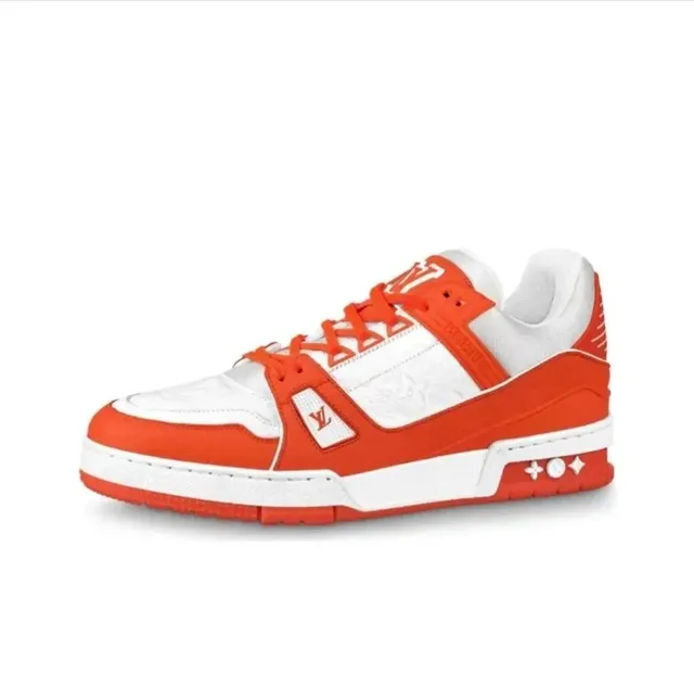 Louis Vuitton LV Trainer Orange and White