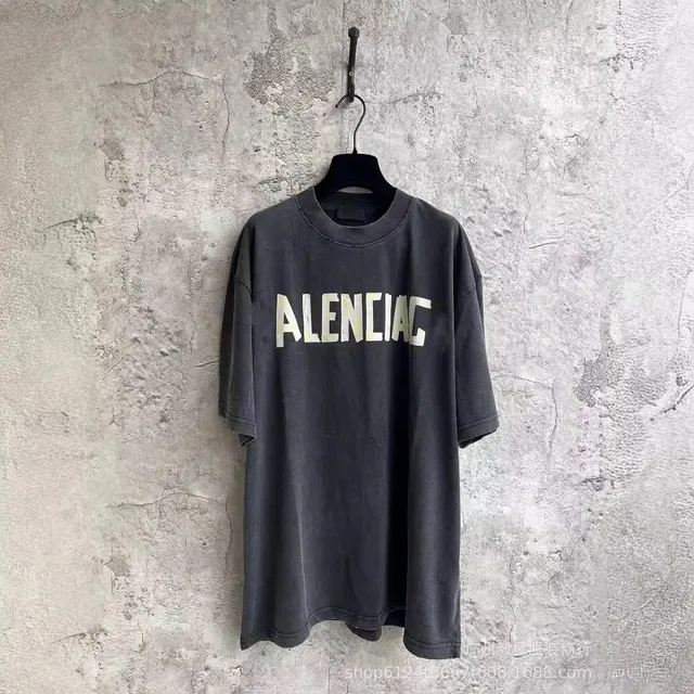 Balenciaga Logo T-Shirt Distressed Black