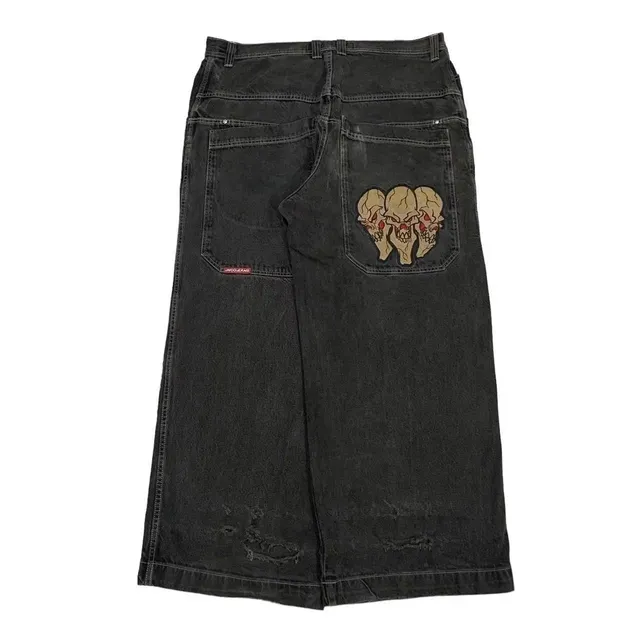Evisu Skull Patch Jeans Triple Skull Embroidery