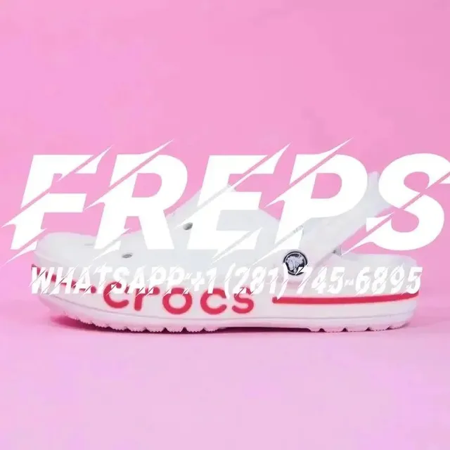 Crocs Classic Clog White Red Logo