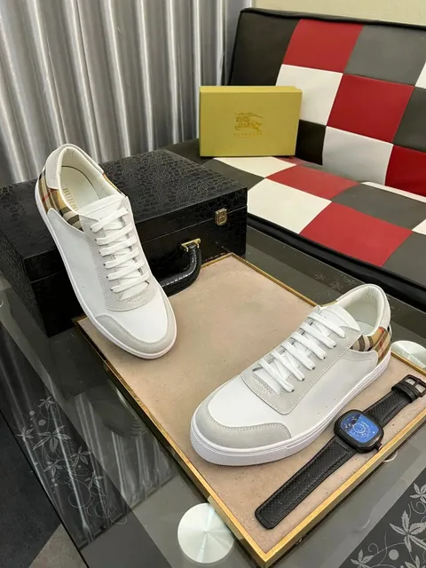 Burberry Low-Top Sneaker Check Print Accent