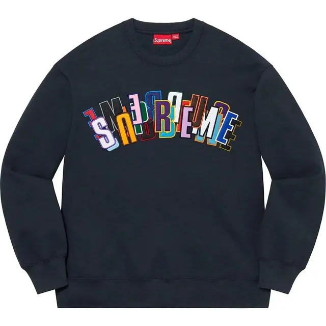 Supreme Crewneck Sweatshirt Multi-Color Embroidered Logo