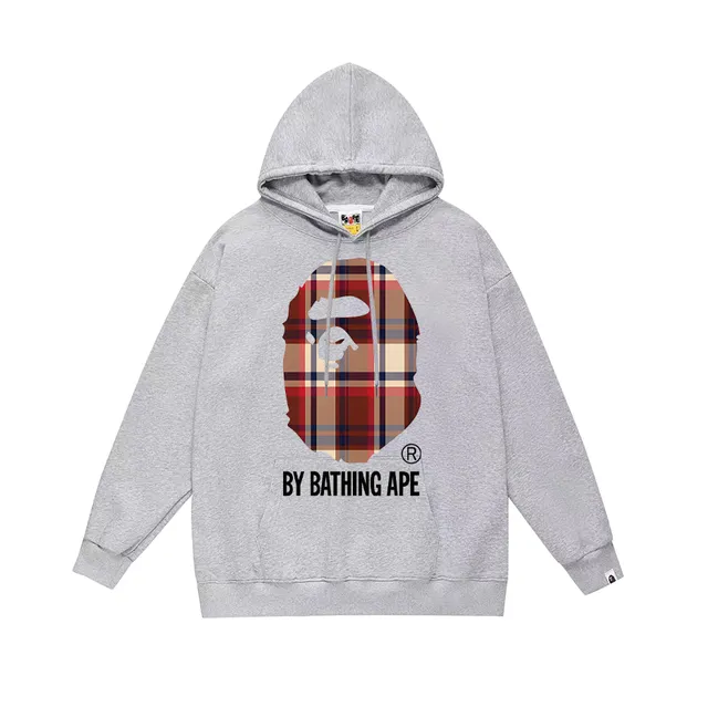 BAPE Hoodie Plaid Ape Head