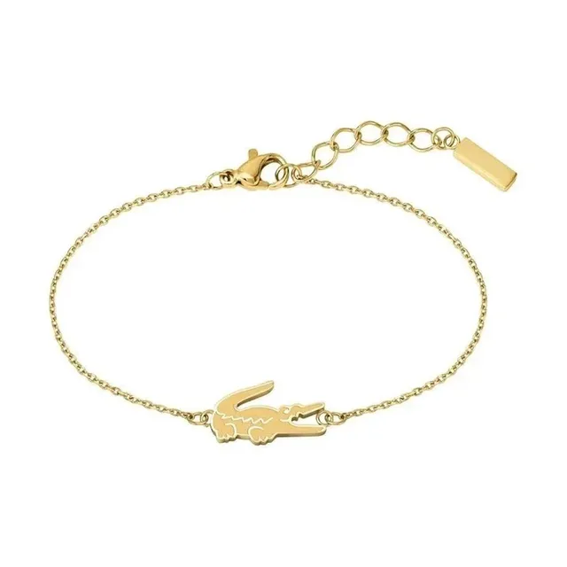 Lacoste Crocodile Charm Bracelet Gold-Tone