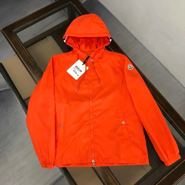 Moncler Windbreaker Jacket Solid Orange