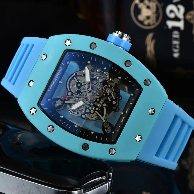 Richard Mille RM 011 Sapphire Case with Blue Rubber Strap