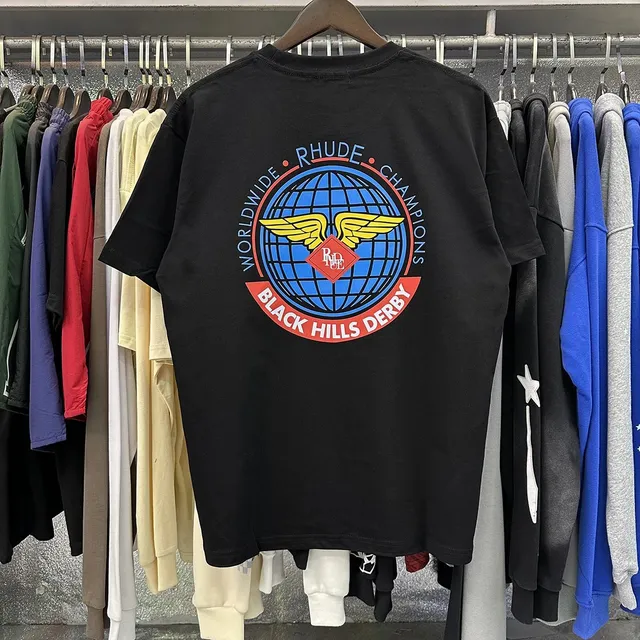 Rhude Graphic Tee Worldwide Champions Black Hills Derby