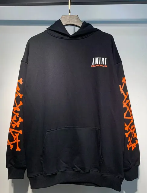 Amiri Hooded Sweatshirt Bone Print Sleeve