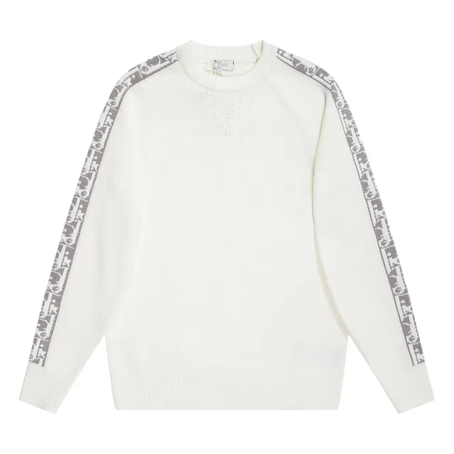 Dior Knit Sweater Oblique Logo Tape Sleeves