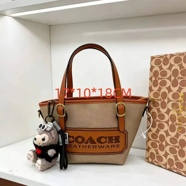 Coach Leatherware Tote Canvas and Leather