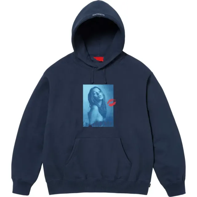 Supreme Hooded Sweatshirt Blue Print