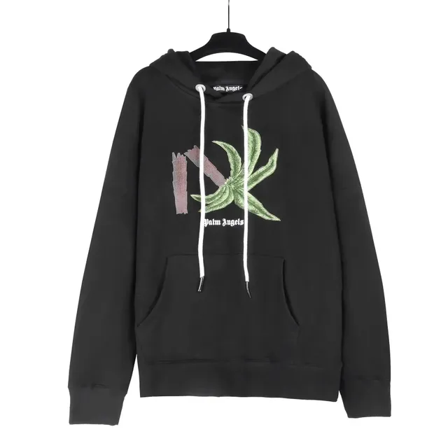 Palm Angels Hoodie Palm Leaf Embroidery