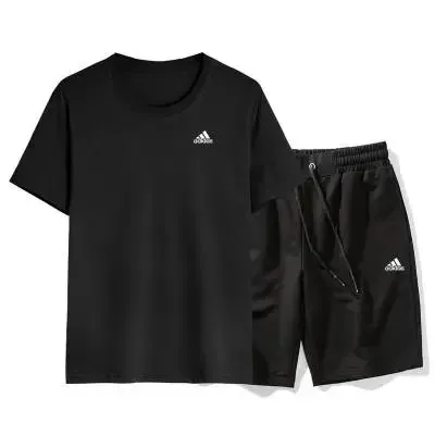 Adidas T-Shirt and Shorts Set Black