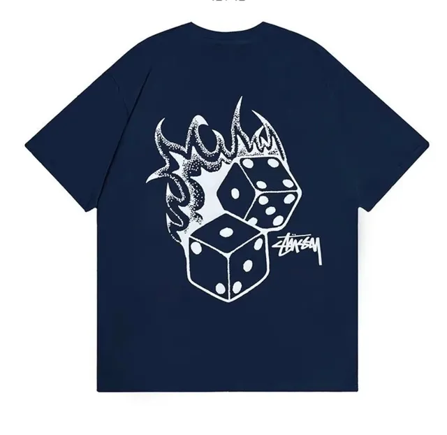 Stüssy Graphic Tee Dice Flame Print
