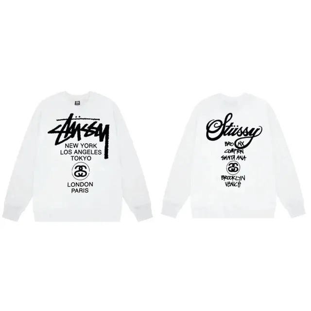 Stüssy Crewneck Sweatshirt World Cities Print