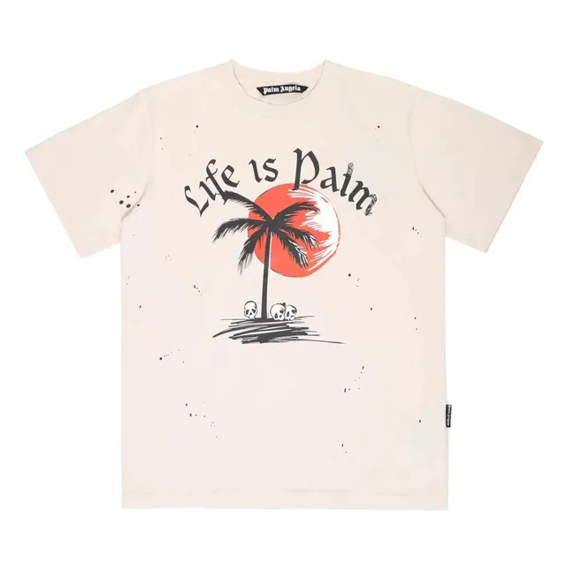 Palm Angels Graphic T-Shirt Life is Palm