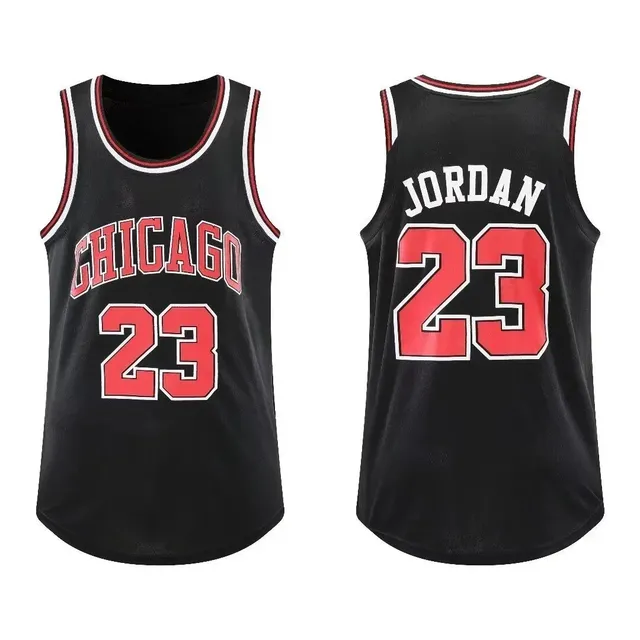 Jordan Chicago 23 Jersey Black Red